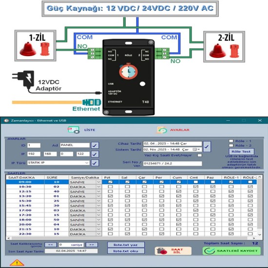 Fabrika Paydos Zil Çaldırma Modülü